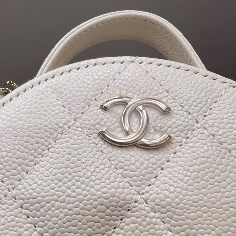 【全新 ✨ 全網最低價!】chanel 香奈兒22c 奶白 手提圓餅包 小盒子荔枝紋牛皮(下單前先詢問庫存❗️)-6