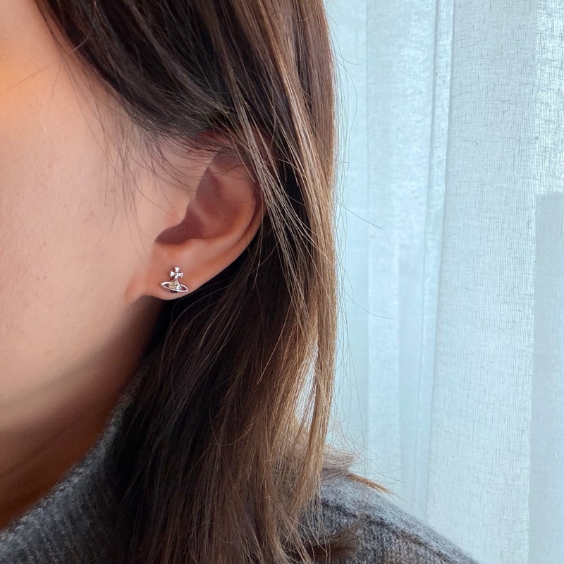 Vivienne Westwood🪐基本款 經典土星 日常耳環Lorelei （銀色）-0