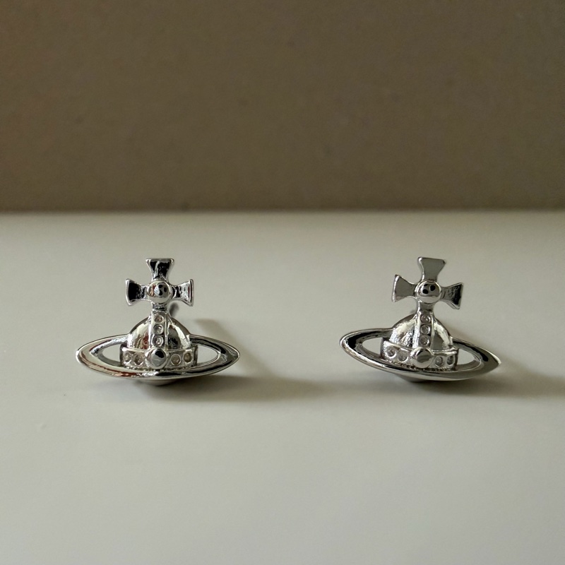 Vivienne Westwood🪐基本款 經典土星 日常耳環Lorelei (銀色)-2
