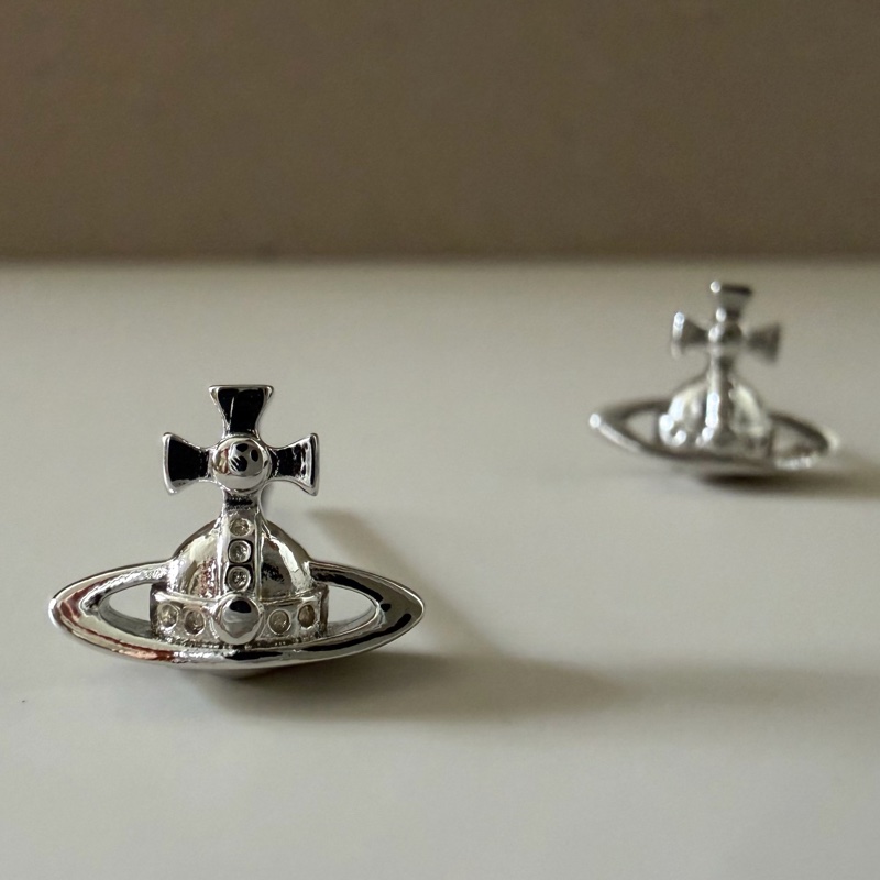 Vivienne Westwood🪐基本款 經典土星 日常耳環Lorelei (銀色)-3