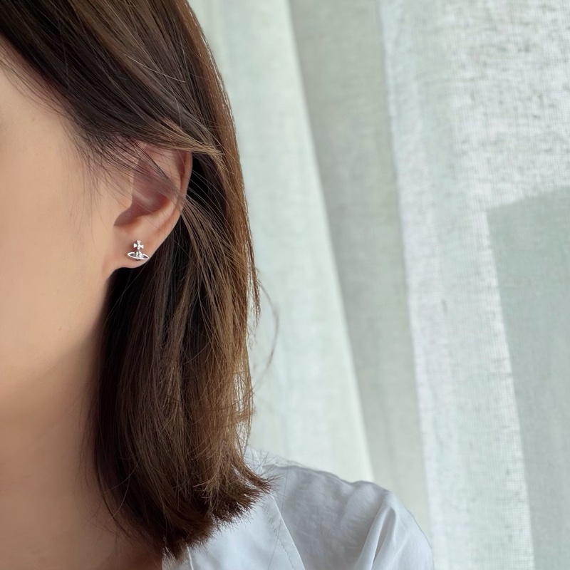 Vivienne Westwood🪐基本款 經典土星 日常耳環Lorelei (銀色)-7