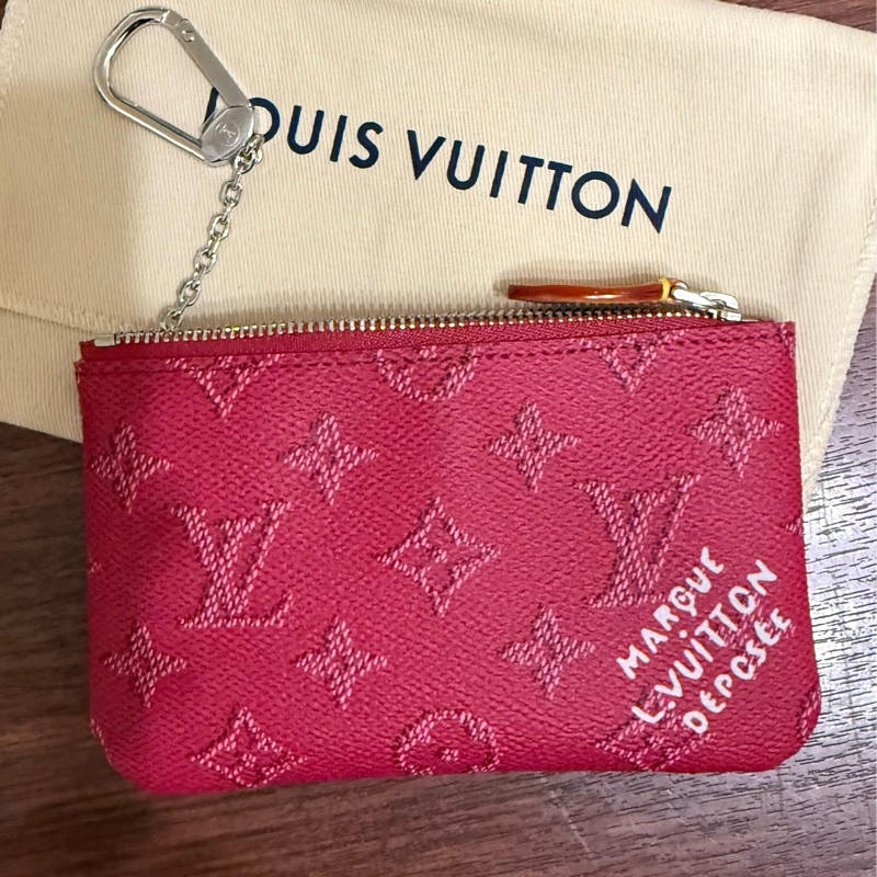 Louis Vuitton拉鍊鑰匙零錢包(粉)M27111-0