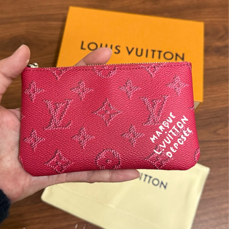 Louis Vuitton拉鍊鑰匙零錢包(粉)M27111-4