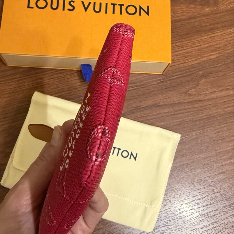 Louis Vuitton拉鍊鑰匙零錢包(粉)M27111-5