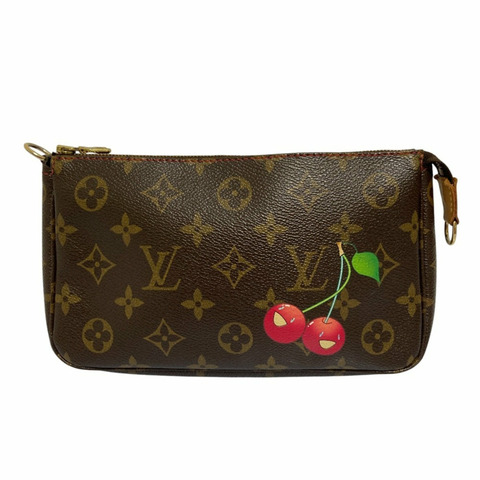 路易威登 Monogram Cherry Pochette 配件包 M95008 棕色 女士