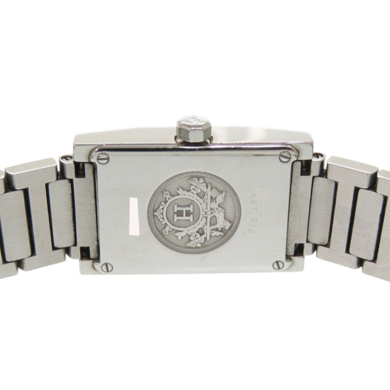 愛馬仕 Tandem TA1.210 橙色、金色和銀色不鏽鋼石英錶 0033HERMES-5