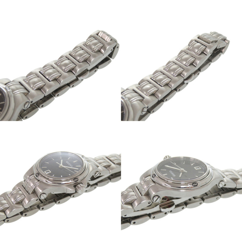 成色極佳的 Gucci 9040L 黑色錶盤不鏽鋼銀色石英錶 0028GUCCI-6