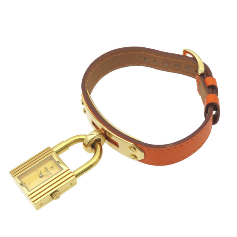 愛馬仕石英凱莉腕錶,不鏽鋼Swift Gold款,0170,女款-2