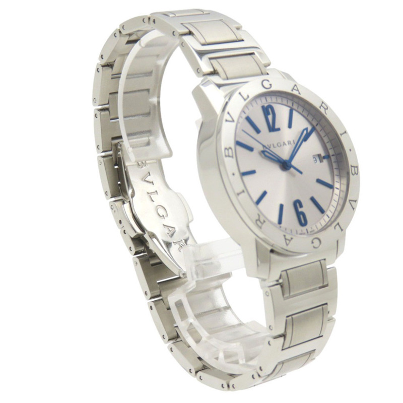 近全新寶格麗男士日期顯示 BB39S 自動腕錶,精鋼銀色錶殼(0198)-3