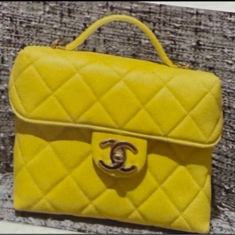 Chanel Mini Top Handle Flap香奈兒珍藏品包包coco 20 CHANEL 黃色HANDLE 香奈兒handle全新購於櫃位