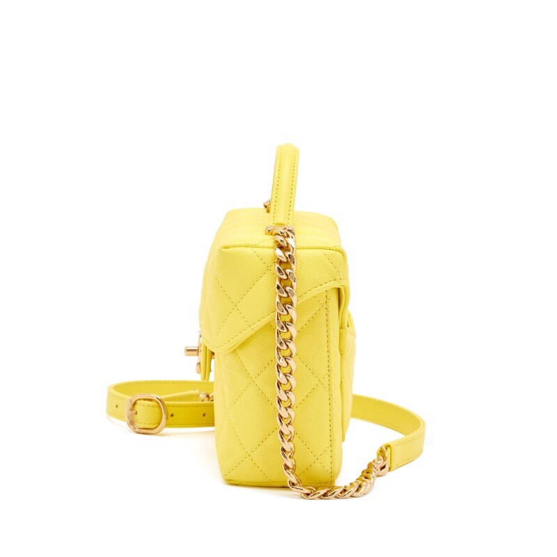 Chanel Mini Top Handle Flap香奈兒珍藏品包包coco 20 CHANEL 黃色HANDLE 香奈兒handle全新購於櫃位-5