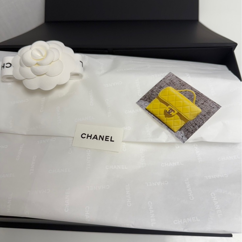 Chanel Mini Top Handle Flap香奈兒珍藏品包包coco 20 CHANEL 黃色HANDLE 香奈兒handle全新購於櫃位-8