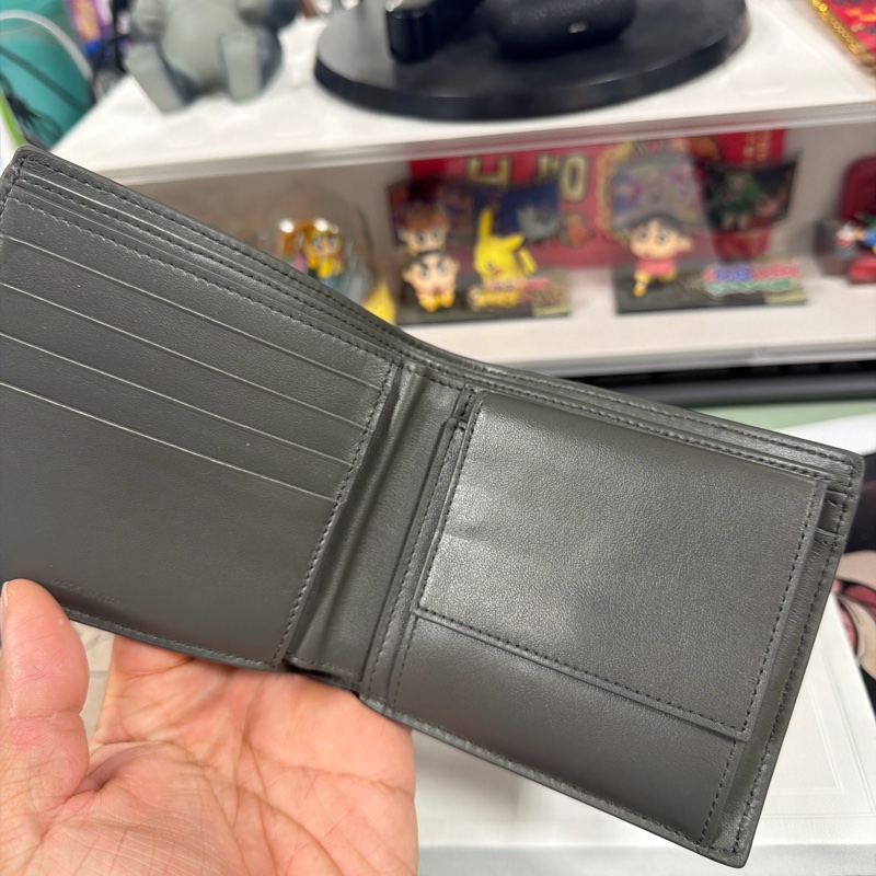 Celine TRIOMPHE壓花牛皮革雙摺錢包 男用皮夾-2