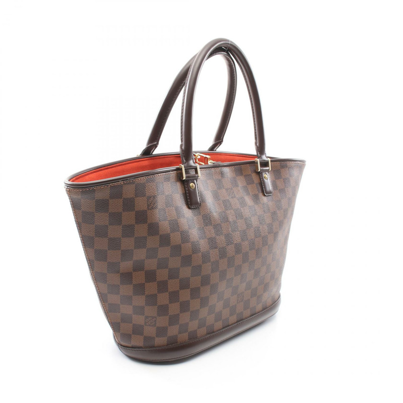 棕色 棋盤格帆布 Manosque GM 手提包【LOUIS VUITTON LV 路易威登】 N51120-1