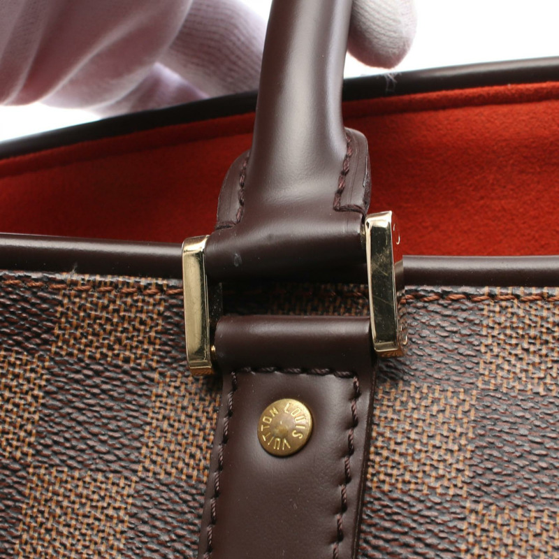 棕色 棋盤格帆布 Manosque GM 手提包【LOUIS VUITTON LV 路易威登】 N51120-7