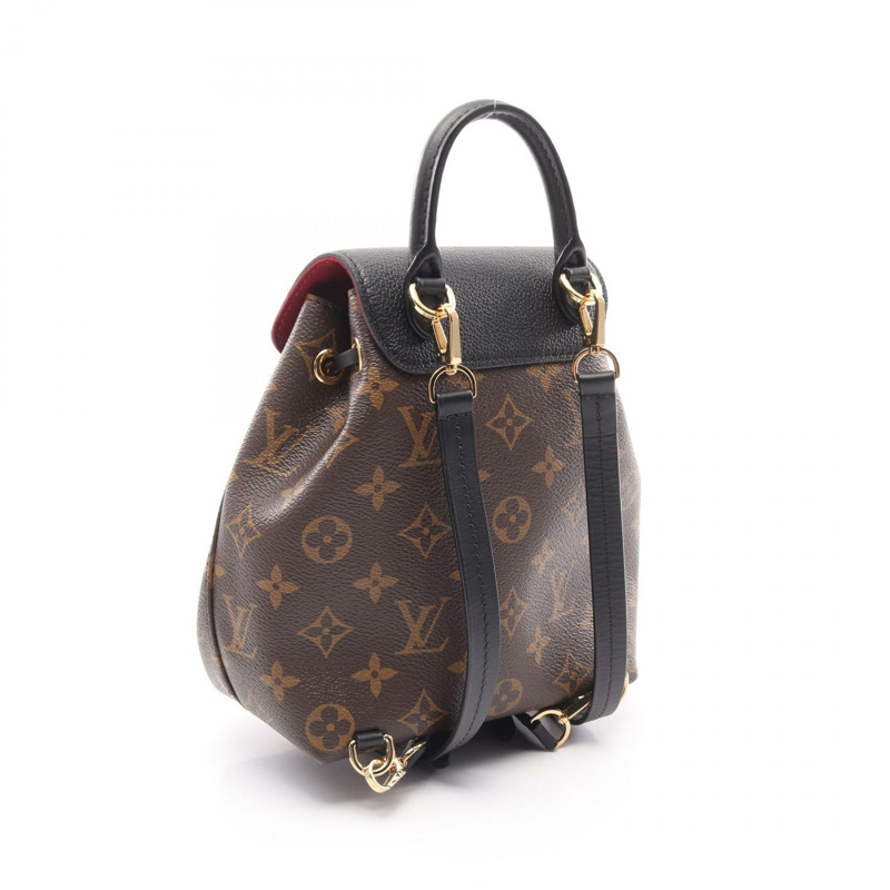 棕色 原花 帆布 MONTSOURIS BB 後背包【LOUIS VUITTON LV 路易威登】 M45516-1