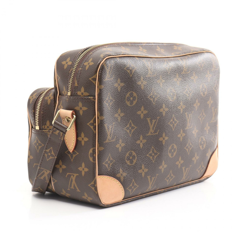 棕色 原花 帆布 Nil 肩背包【LOUIS VUITTON LV 路易威登】 M45244-1