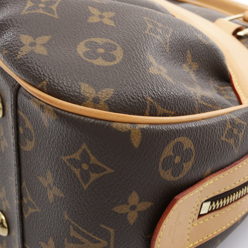 棕色 原花帆布 Mizi 手提包【LOUIS VUITTON LV 路易威登】 M40058-6