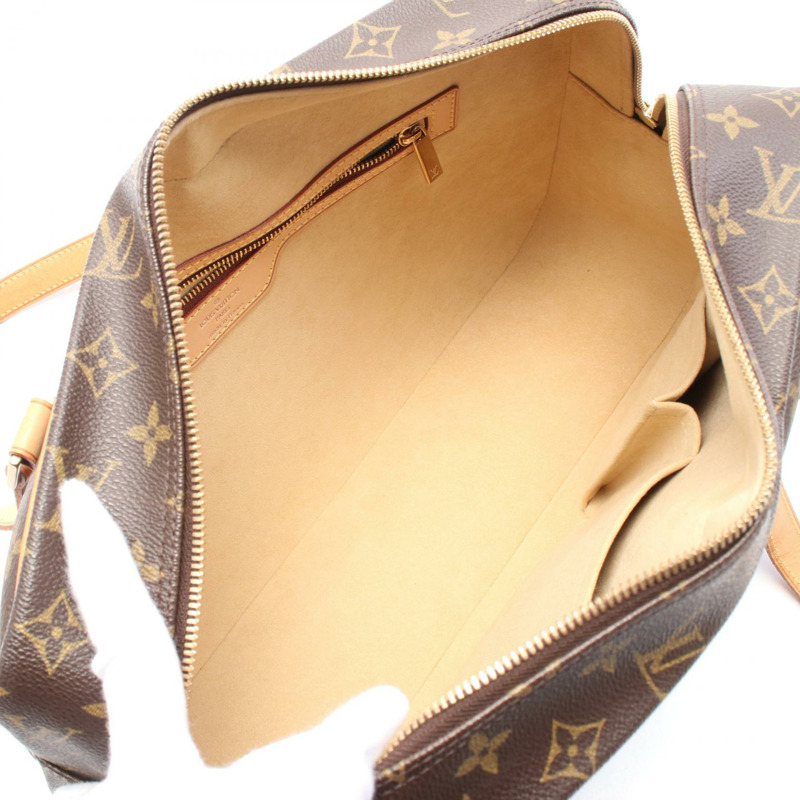 棕色 原花 帆布 Cite GM 肩背包【LOUIS VUITTON LV 路易威登】 M51181-2