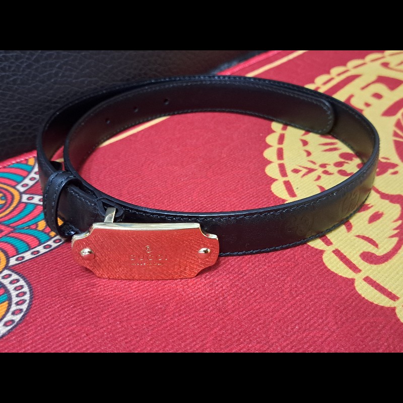 原價1萬7/近新未使用/GUCCI 時尚女神腰帶/適合腰寬26~29寸-2