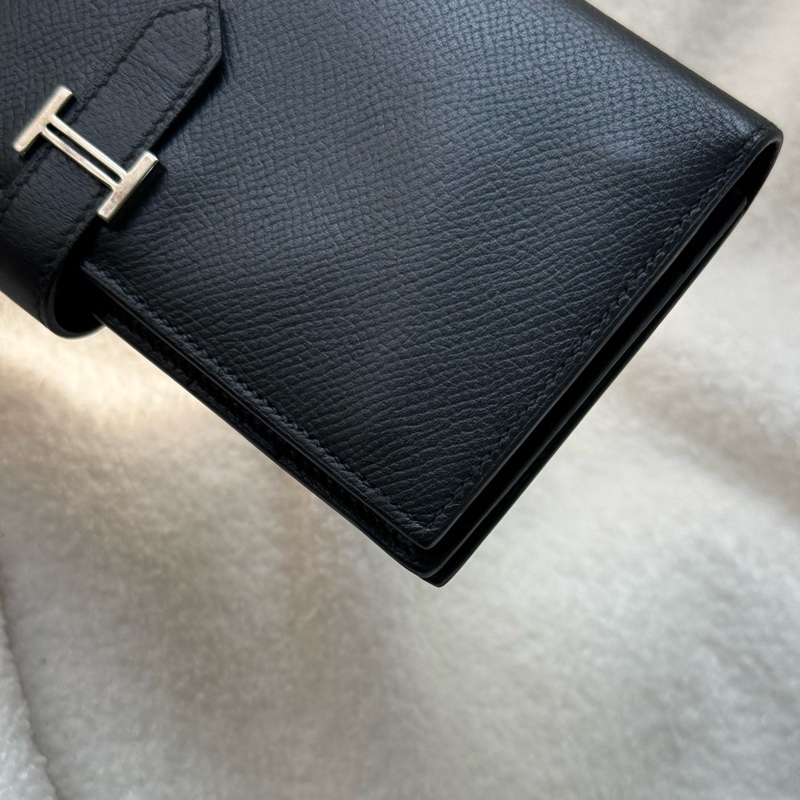 愛馬仕bearn長夾黑銀  櫃上十三萬-5