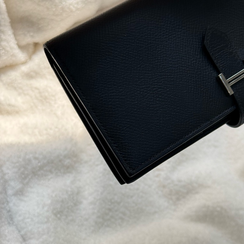 愛馬仕bearn長夾黑銀  櫃上十三萬-8