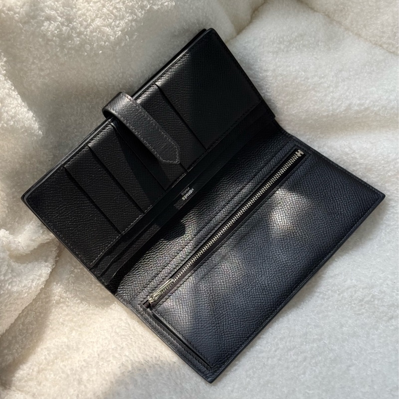愛馬仕bearn長夾黑銀  櫃上十三萬-13
