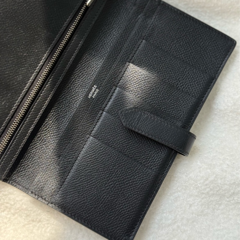 愛馬仕bearn長夾黑銀  櫃上十三萬-14
