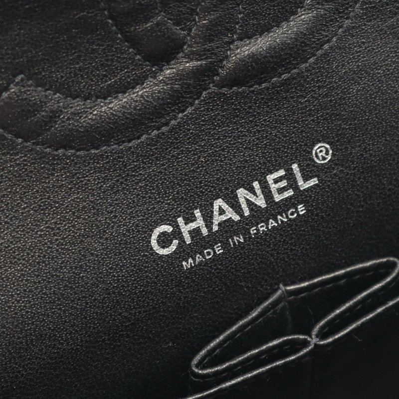 香奈兒 (CHANEL) Matelasse W 翻蓋鏈條單背包 A01112 黑色皮革 SHW 二手 CC-3