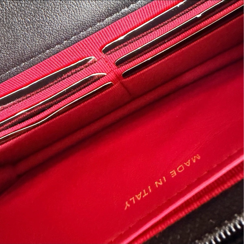 最美woc😍超低價99新🆕Chanel香奈兒黑銀全皮19bag woc單肩斜挎手提包-16