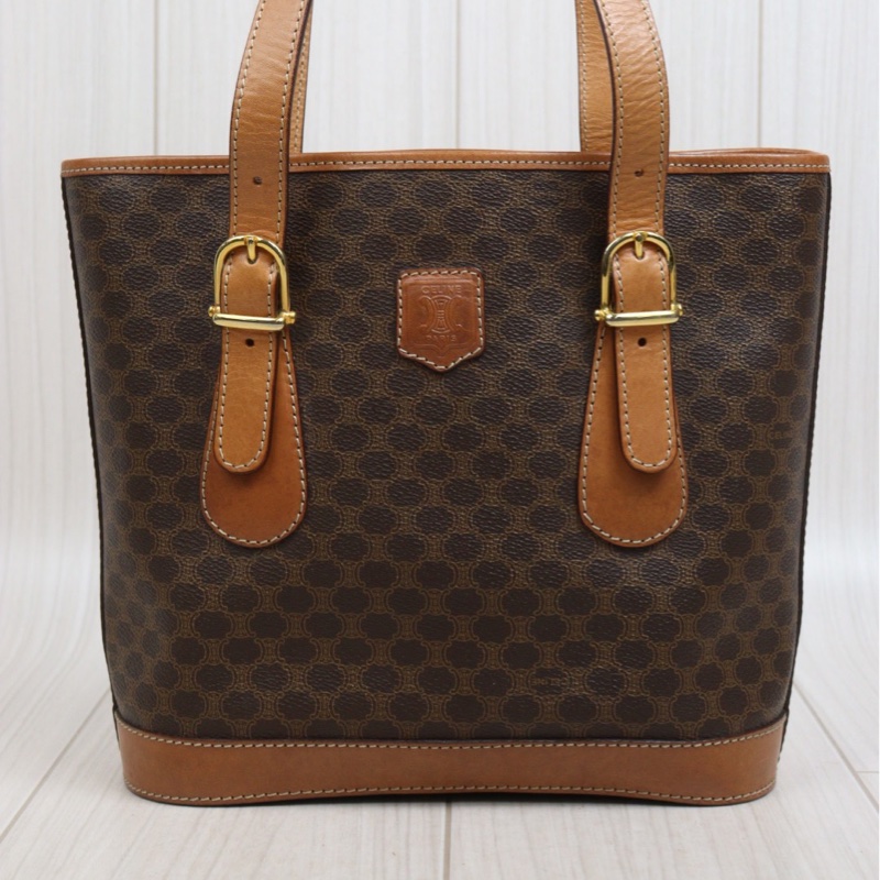 Celine 凱旋門老花托特包-2