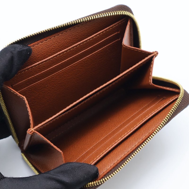 LOUIS VUITTON 經典老花拉鍊零錢包-8