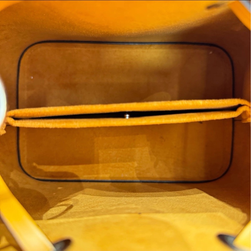 日常百搭款😍全網最低價❤️🔥Lv路易威登NeoNoeBB藏藍色水波紋內拼太陽黃抽繩水桶包手提單肩包-8