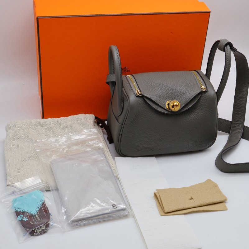 HERMES Mini lindy - 積雨雲灰金 U-12
