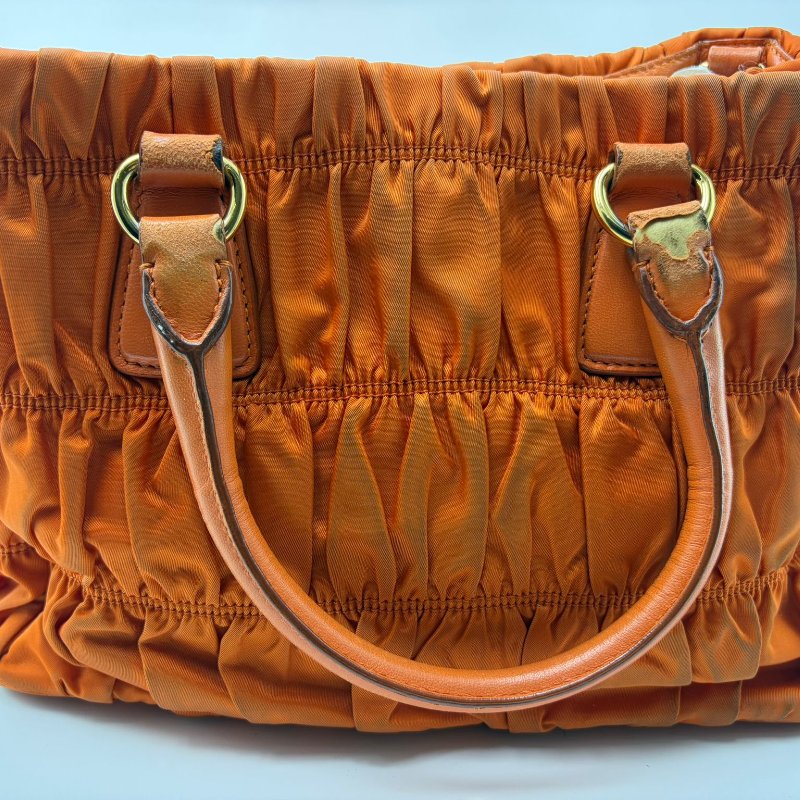 Prada 皺褶尼龍托特包-10