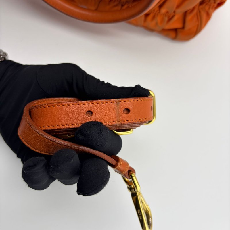 Prada 皺褶尼龍托特包-28