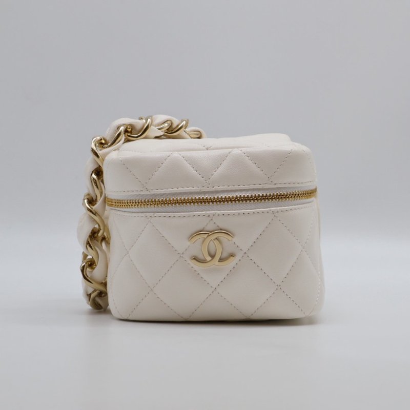 CHANEL 22S手提骰子包 - 白金32開-0