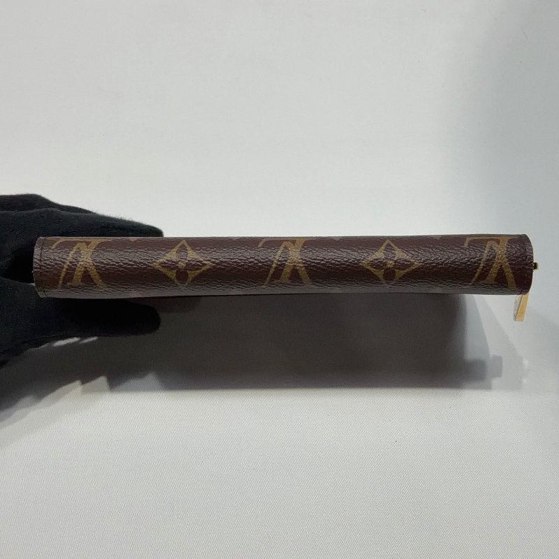 LV Monogram棕色拉鍊長夾-6