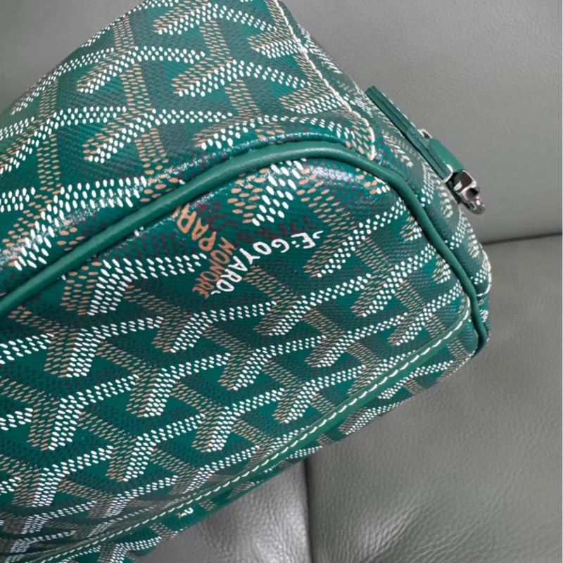 超限量低價💯帥潮必入😎Goyard戈雅Cap-vert綠色Y字老花塗層帆布相機包斜挎包肩背包📷-17