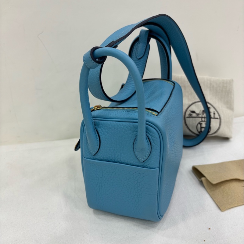 Hermes 愛馬仕 mini lindy 北方藍金扣 Z刻-2