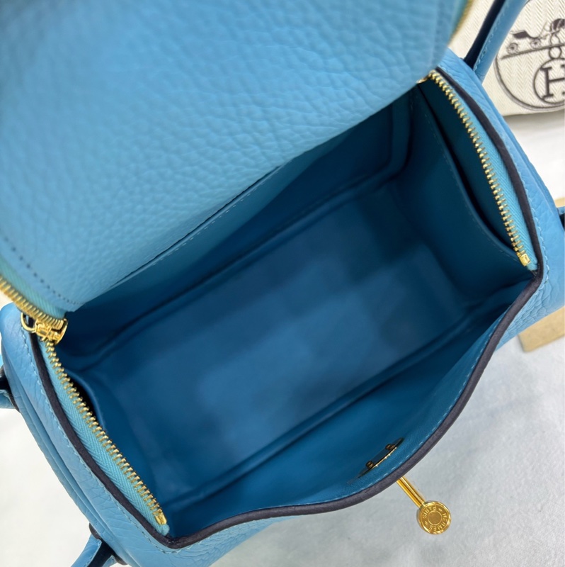 Hermes 愛馬仕 mini lindy 北方藍金扣 Z刻-8