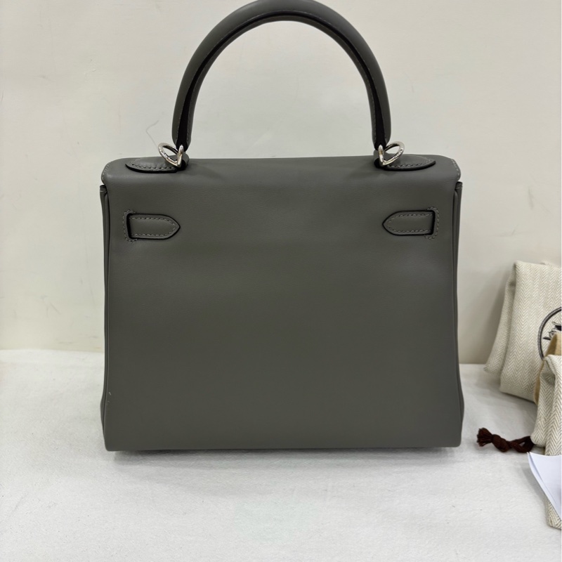 Hermes 愛馬仕 kelly25 0L 積雨雲銀扣 swift皮 U刻 影印票-1