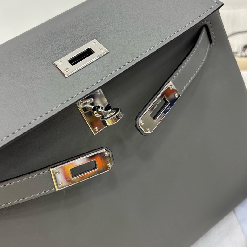 Hermes 愛馬仕 kelly25 0L 積雨雲銀扣 swift皮 U刻 影印票-5
