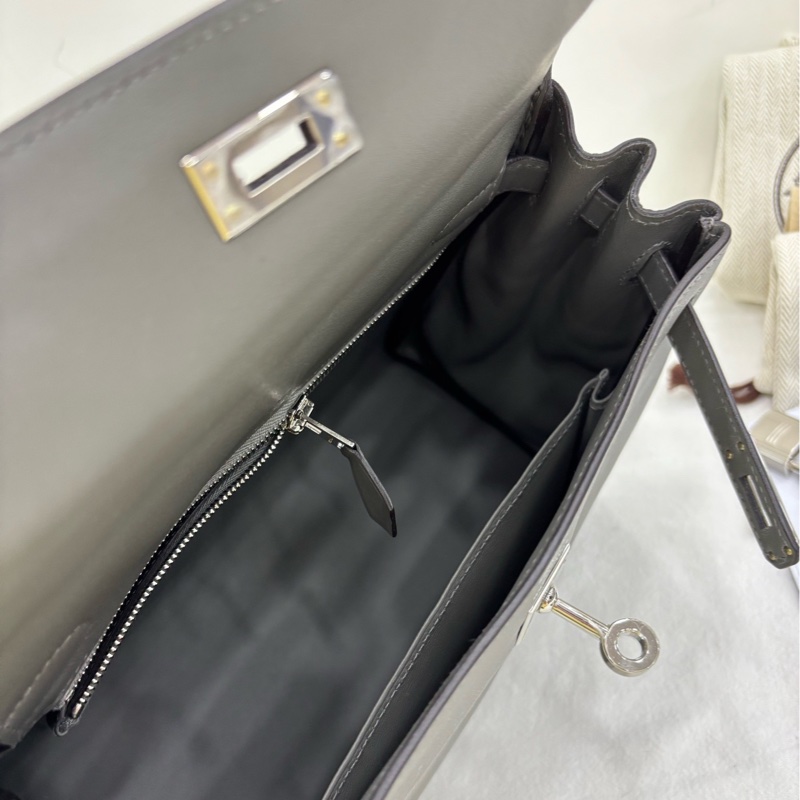 Hermes 愛馬仕 kelly25 0L 積雨雲銀扣 swift皮 U刻 影印票-6