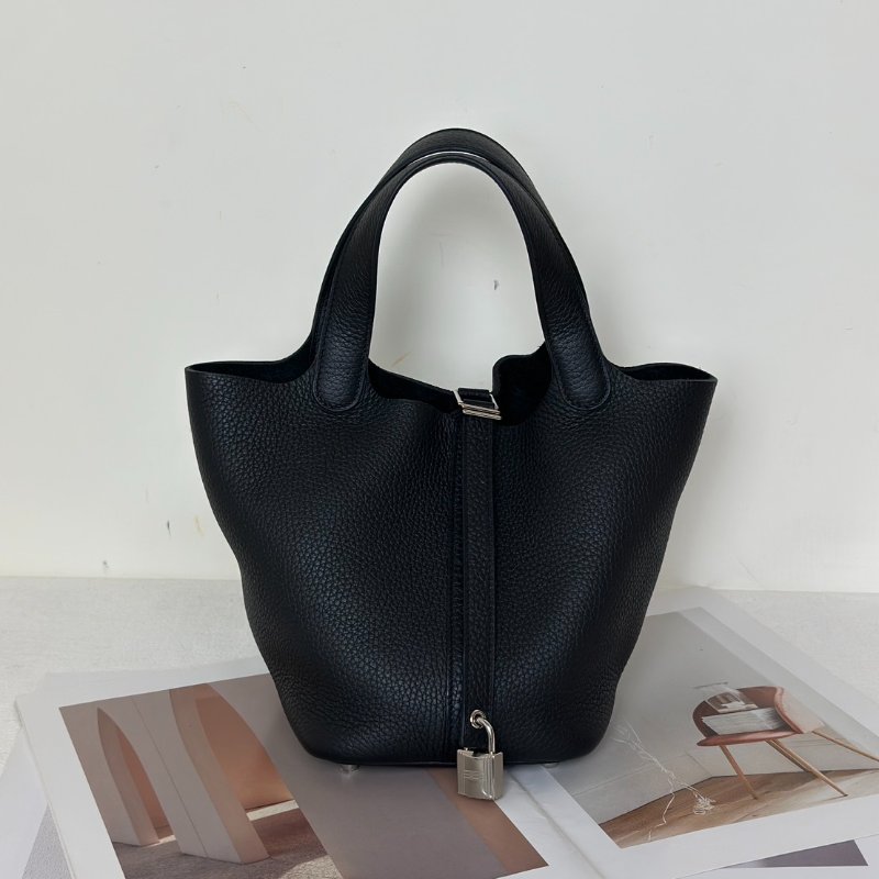 HERMES Picotin 18 - 黑銀 K-0