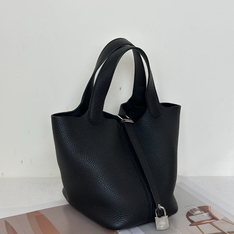 HERMES Picotin 18 - 黑銀 K-2