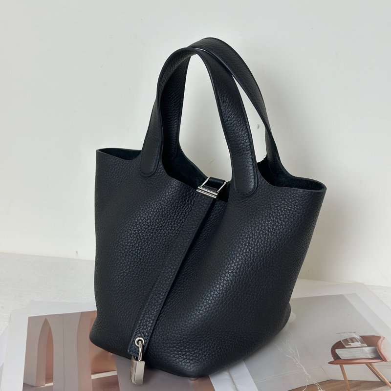 HERMES Picotin 18 - 黑銀 K-3