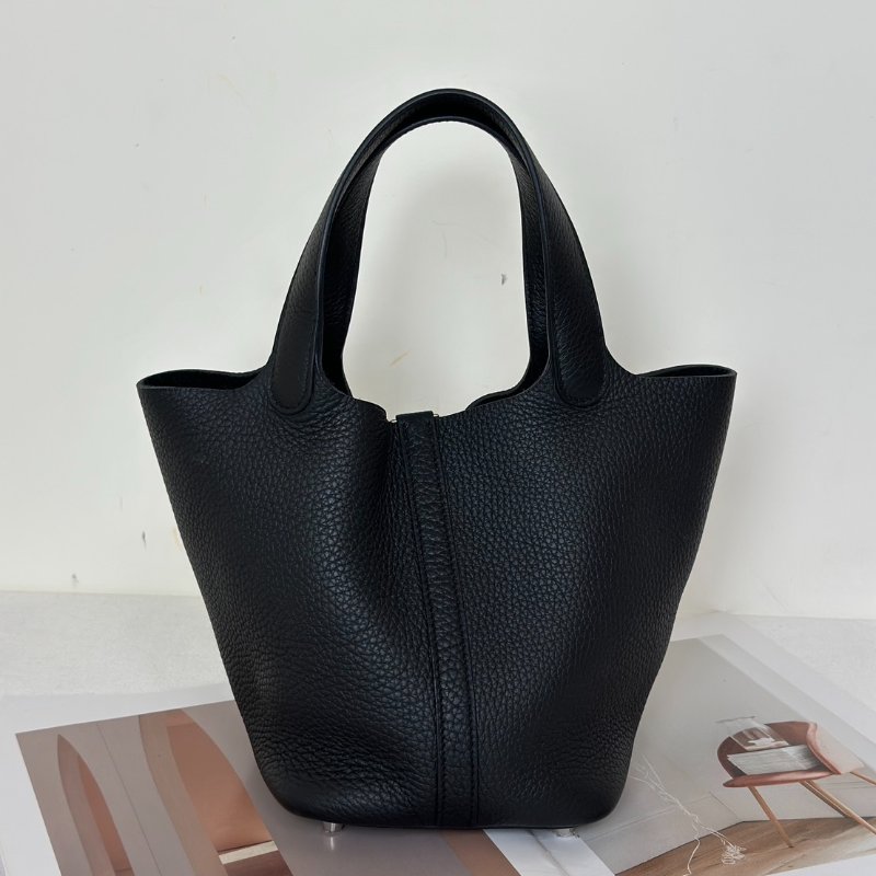 HERMES Picotin 18 - 黑銀 K-4