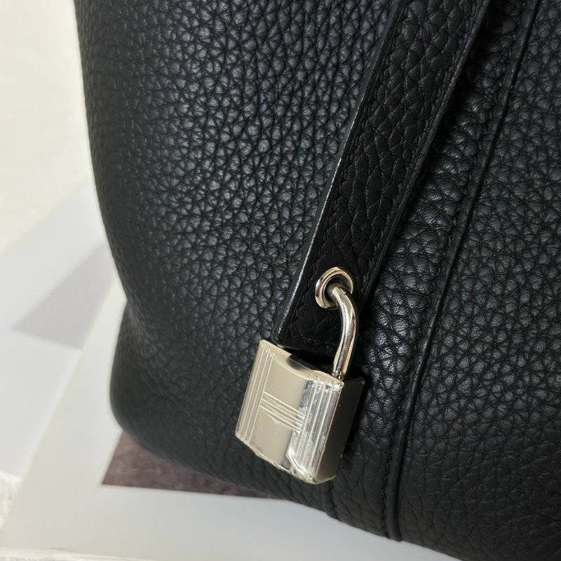 HERMES Picotin 18 - 黑銀 K-6