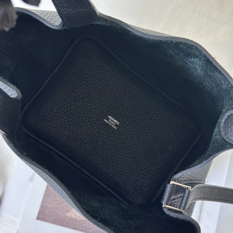 HERMES Picotin 18 - 黑銀 K-7